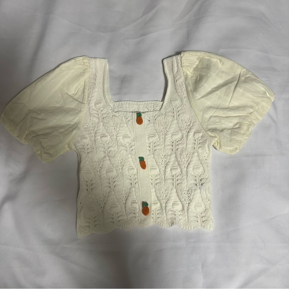 Urban Revivo Cream Knit Top